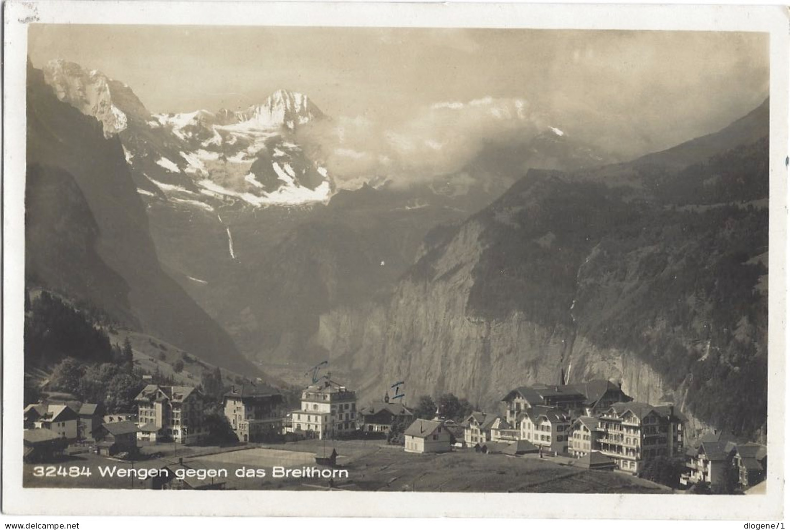 Wengen Gegen Das Breithorn 1927 - Wengen