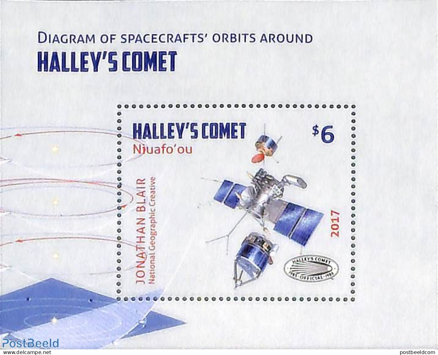Niuafo'ou 2017 Halley's Comet S/s, Mint NH, Science - Transport - Astronomy - Space Exploration - Halley's Comet - Astrologia
