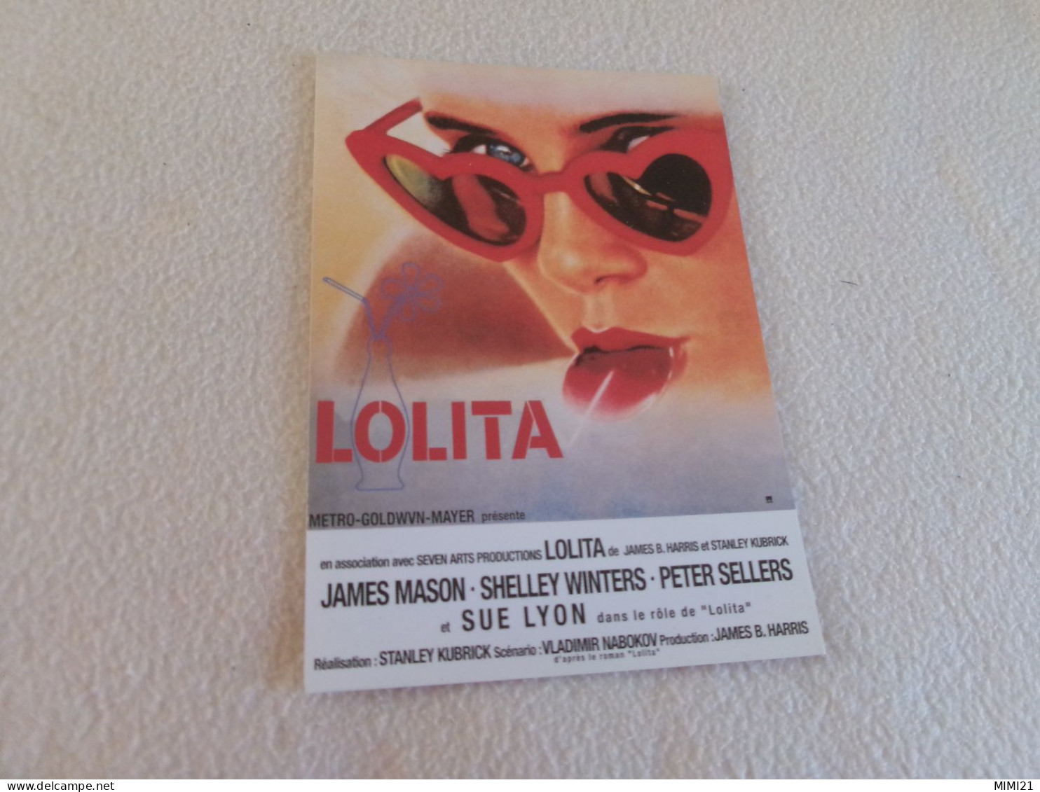 BELLE CARTE AFFICHE DE FILM "LOLITA" DE S. KUBRICK (vente 1.60) - Posters Op Kaarten
