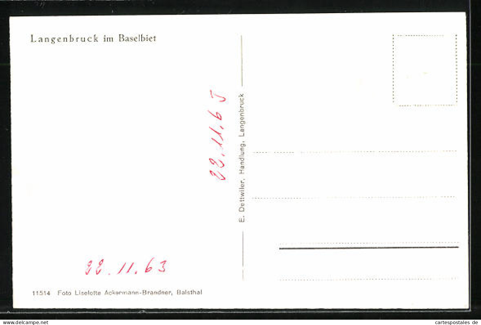 AK Langenbruck /Baselbiet, Ortspartie Mit Kirche  - Langenbruck