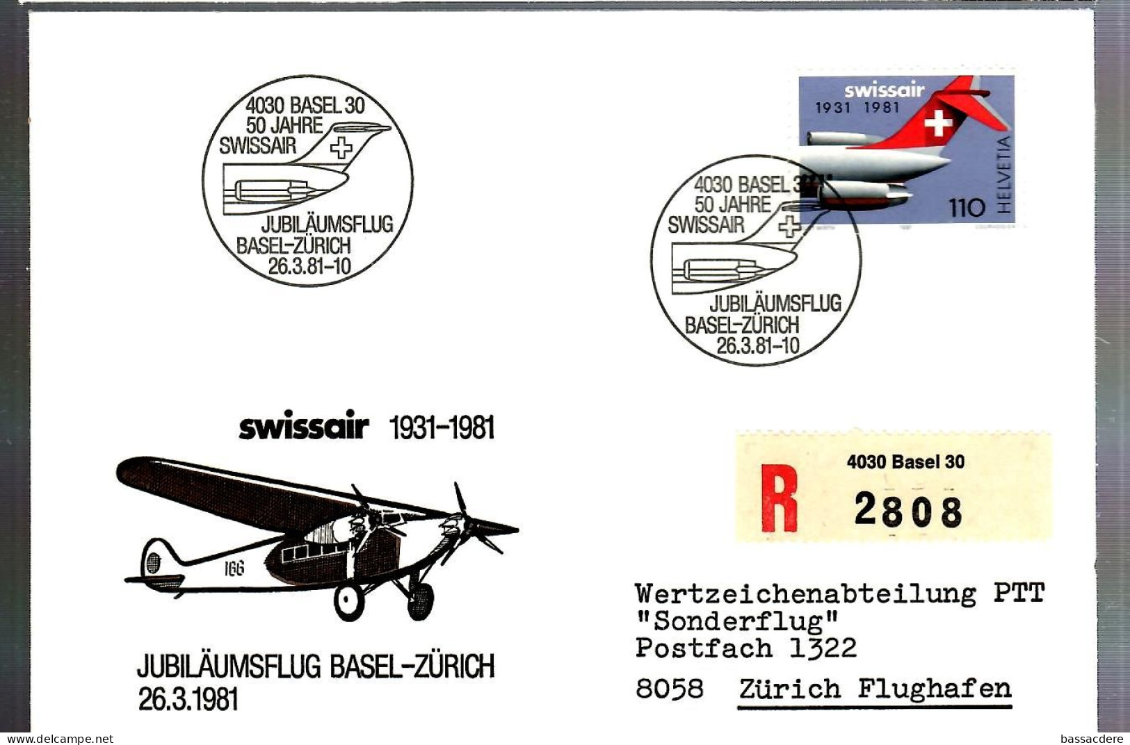 79637 -  JUBILAUMSFLUG - Erst- U. Sonderflugbriefe
