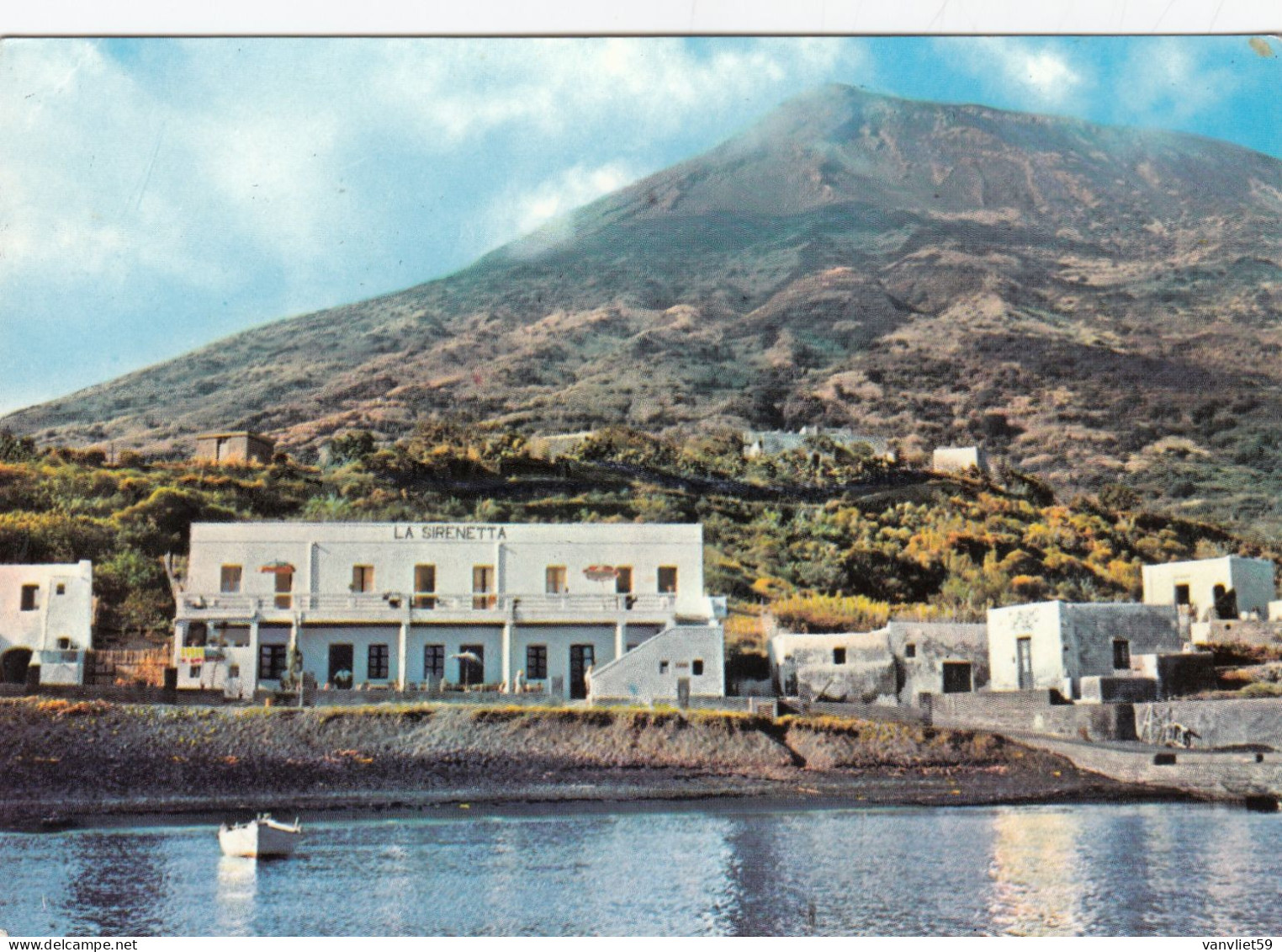 STROMBOLI-MESSINA-ALBERGO SIRENETTA E VULCANO-2 CARTOLINE VERA FOTOGRAFIA-UNA VIAGGIATA NEL 1965 - Messina