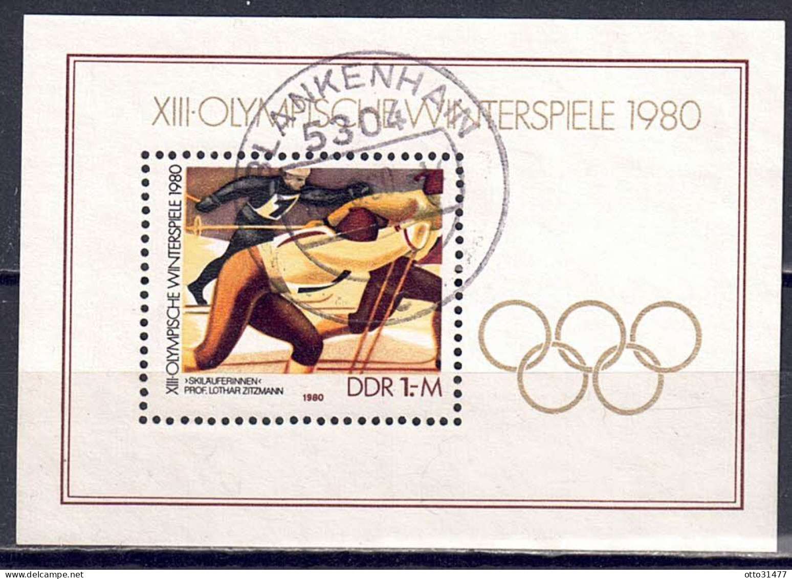 DDR 1980 - Olymp. Spiele, Block 57, Gestempelt / Used - 1971-1980