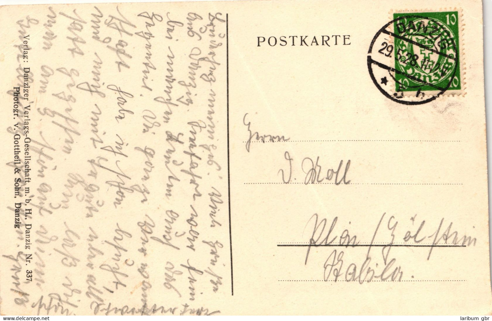 Danzig 194 Xb Auf Postkarte Als Einzelfrankatur Gepr. Gruber BPP #IT004 - Lettres & Documents