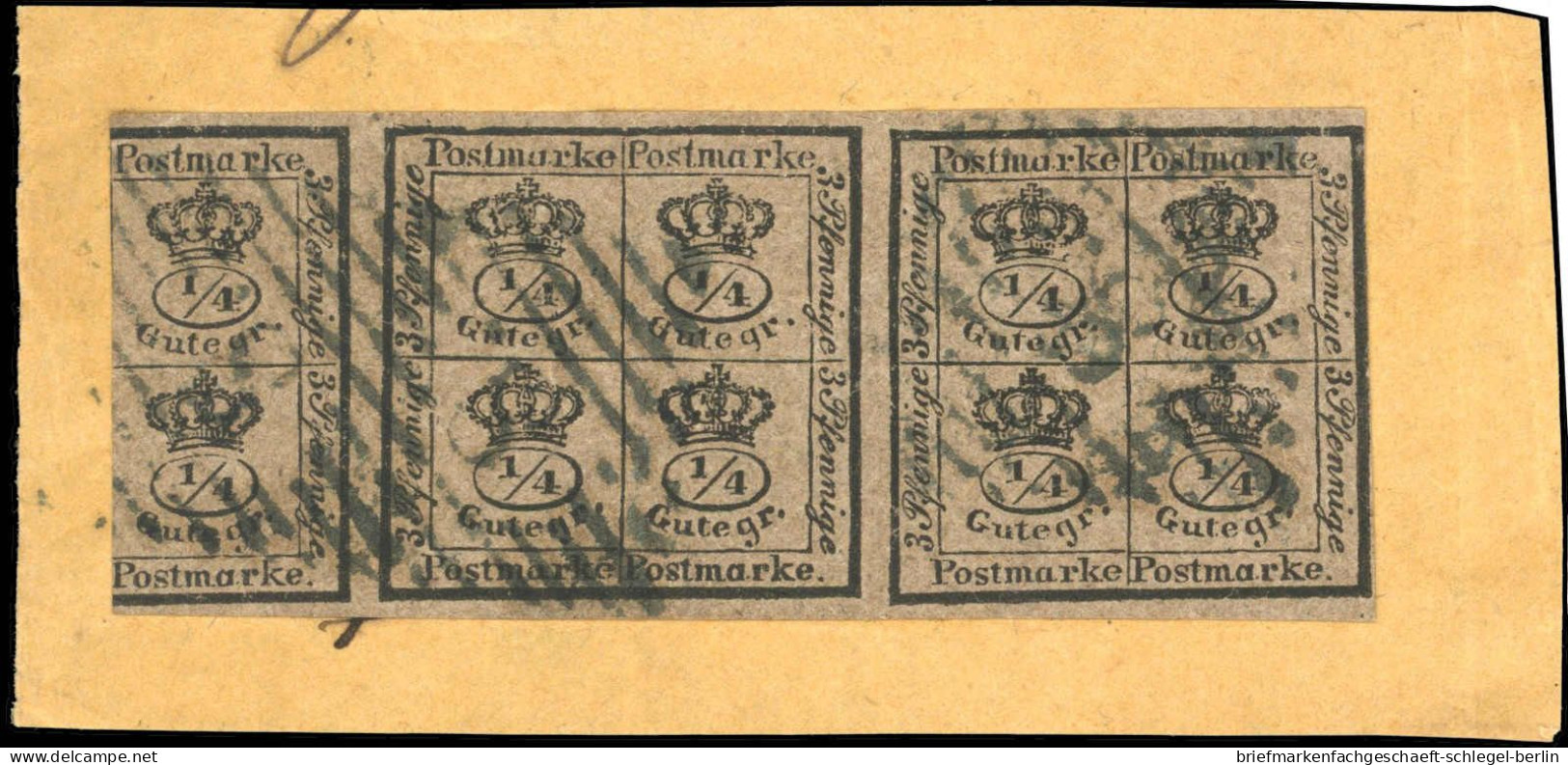 Altdeutschland Braunschweig, 1857, 9 A (10/4), Briefstück - Brunswick