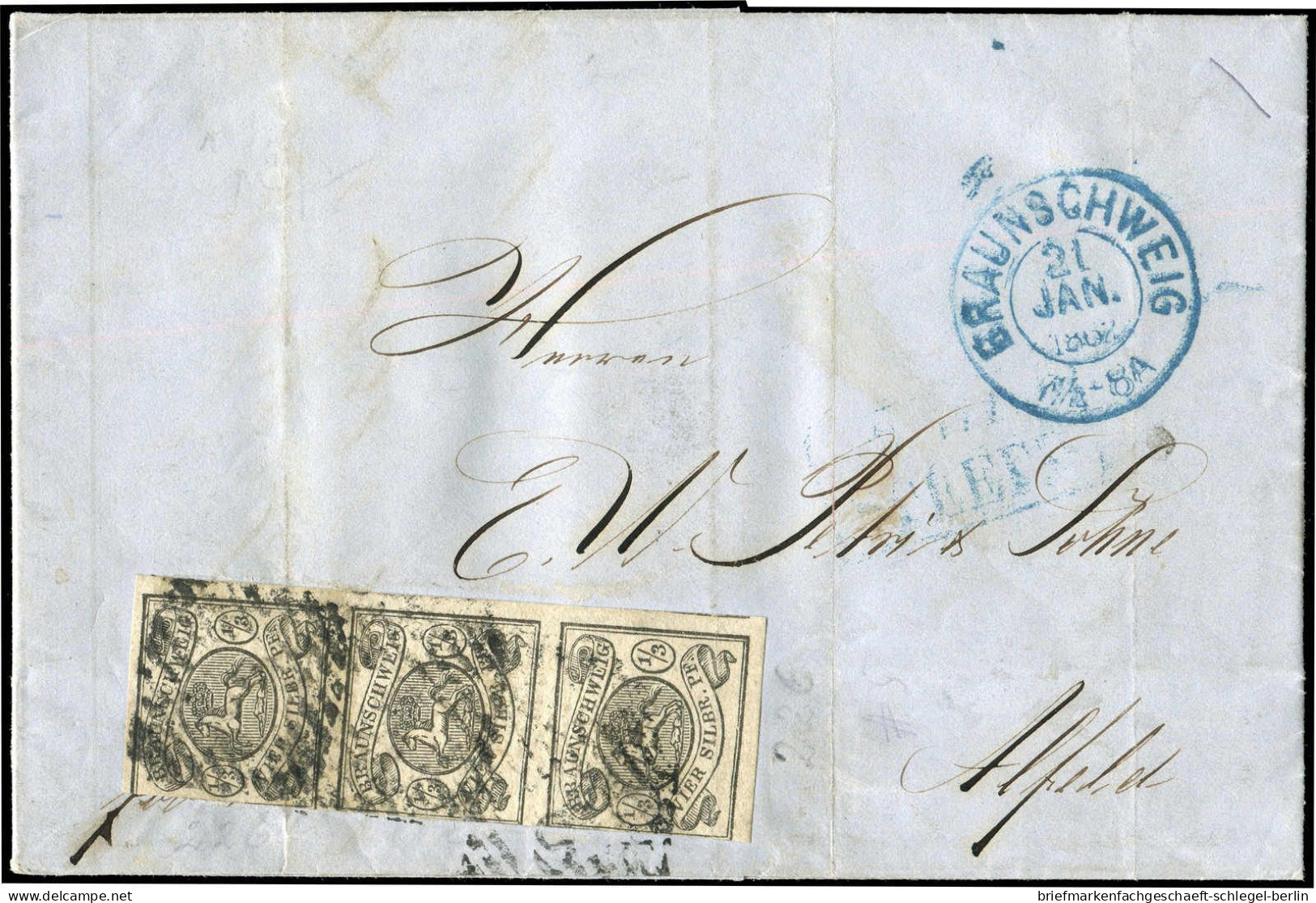 Altdeutschland Braunschweig, 1856, 5 (3), Brief - Braunschweig