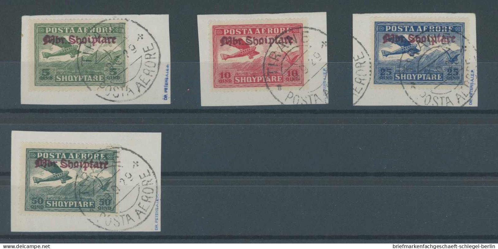 Albanien, 1929, 210-16, Briefstück - Albania
