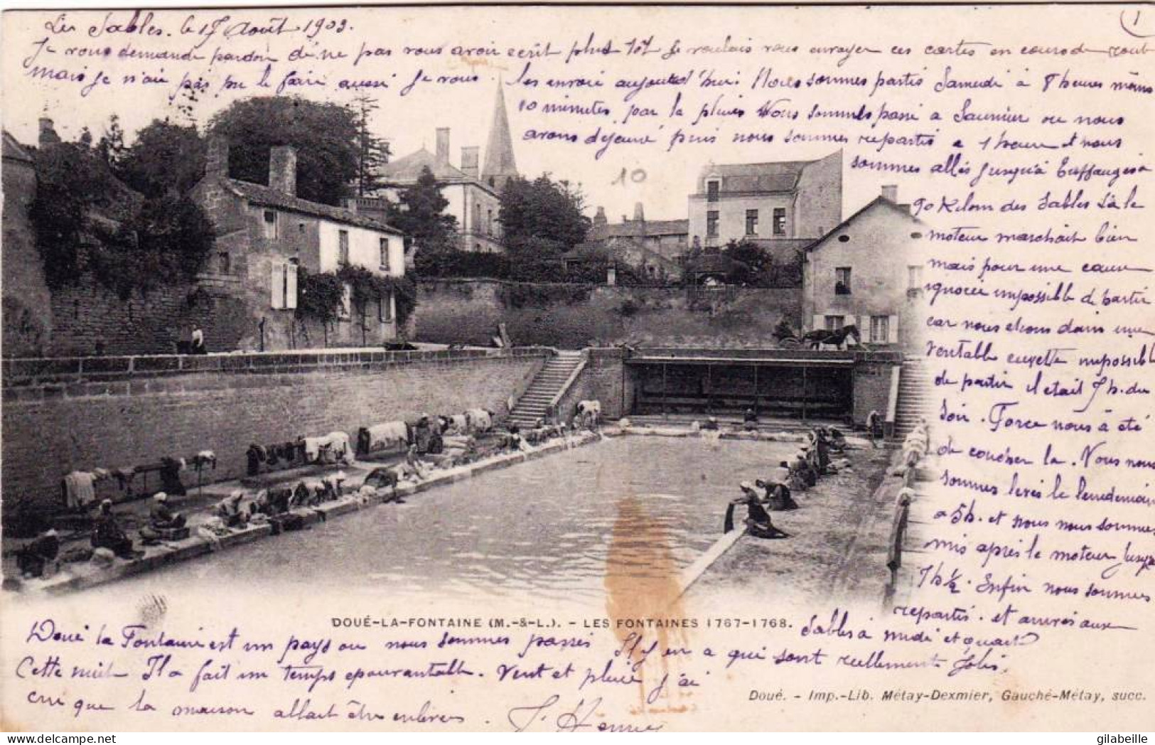 49 - Maine Et Loire - DOUE La FONTAINE - Les Fontaines Et Ses Lavandieres - Doue La Fontaine