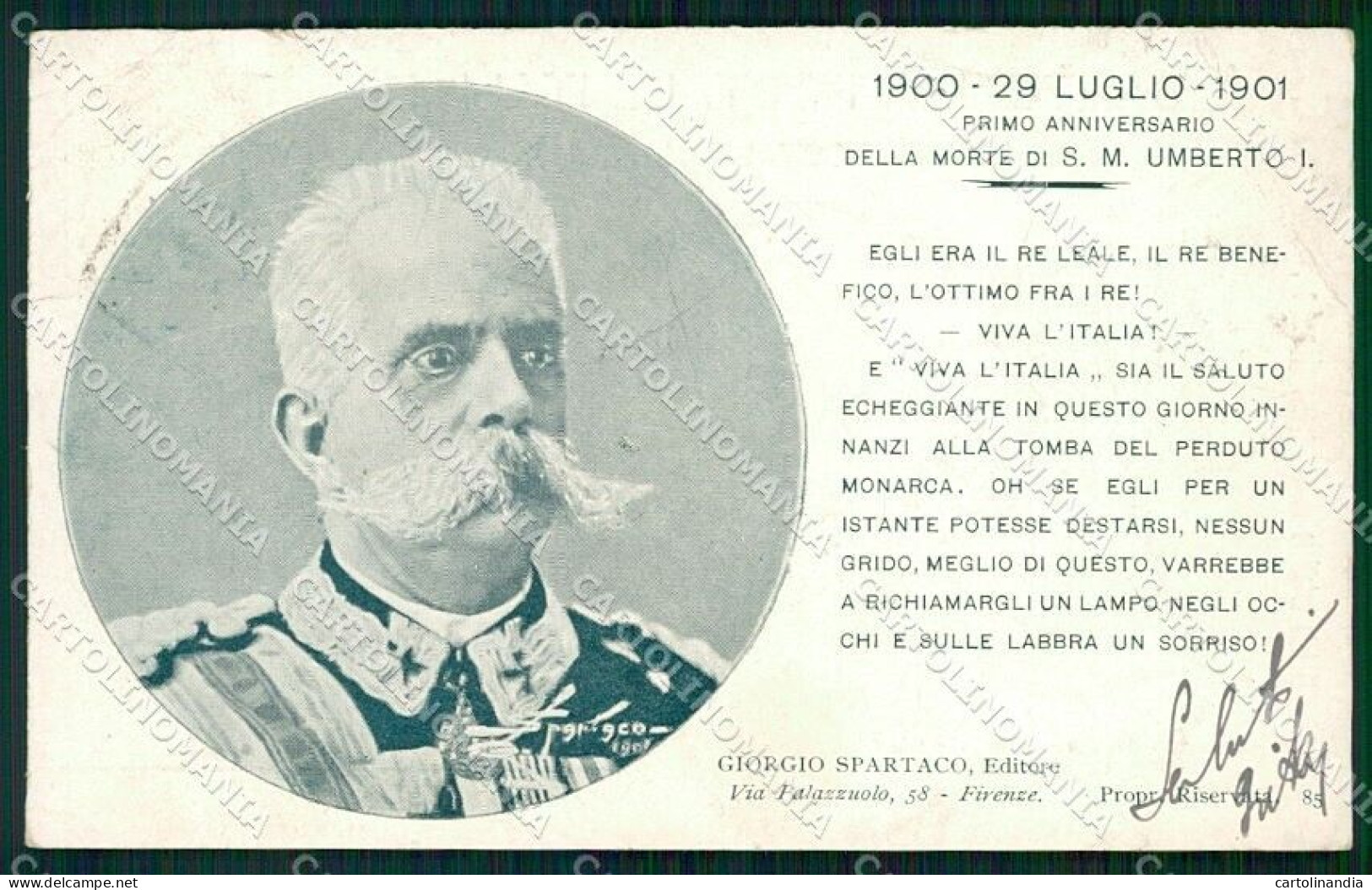 Reali Royalty Savoia Umberto I Cartolina XF6377 - Autres & Non Classés