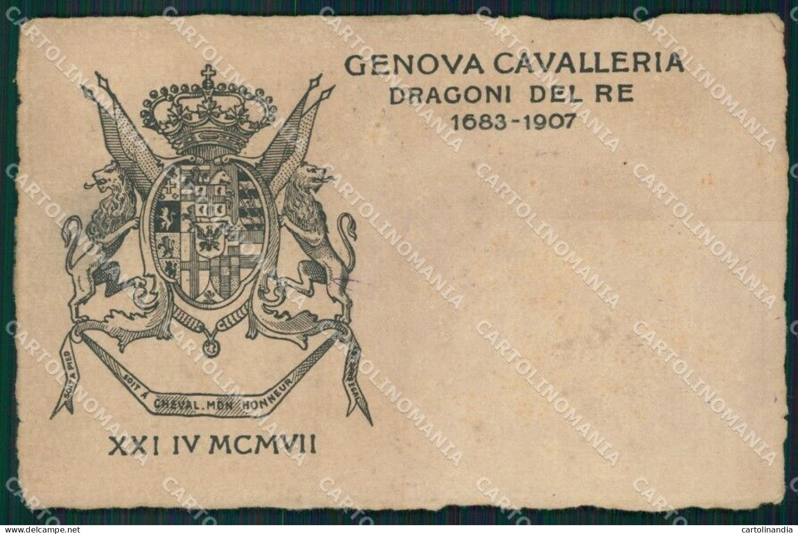 Militari Reggimentali IV Reggimento Genova Cavalleria Cartolina XF1992 - Régiments