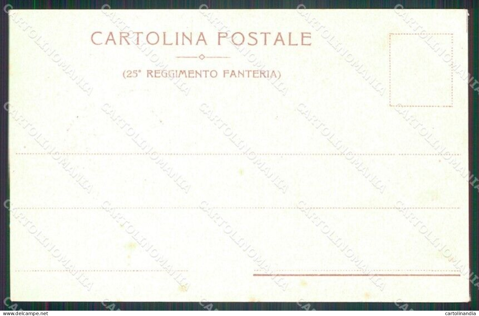 Militari Reggimentali 25º Reggimento Fanteria Cartolina XF4651 - Reggimenti