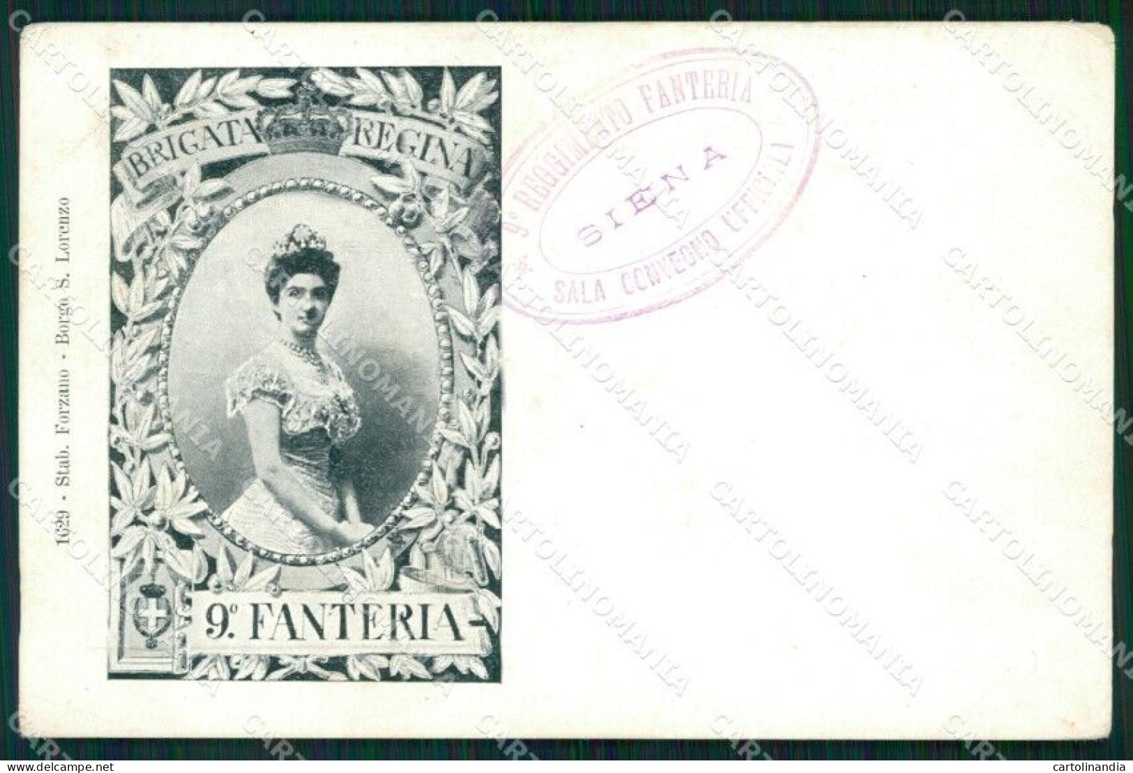 Militari IX° Reggimento Fanteria Brigata Regina Siena Cartolina XF4318 - Régiments