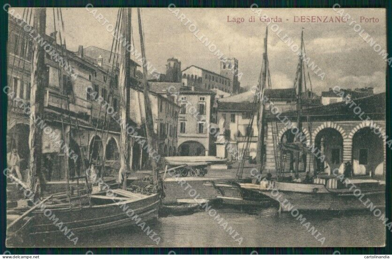 Brescia Desenzano Lago Di Garda Barche RIFILATA Cartolina VK0507 - Brescia