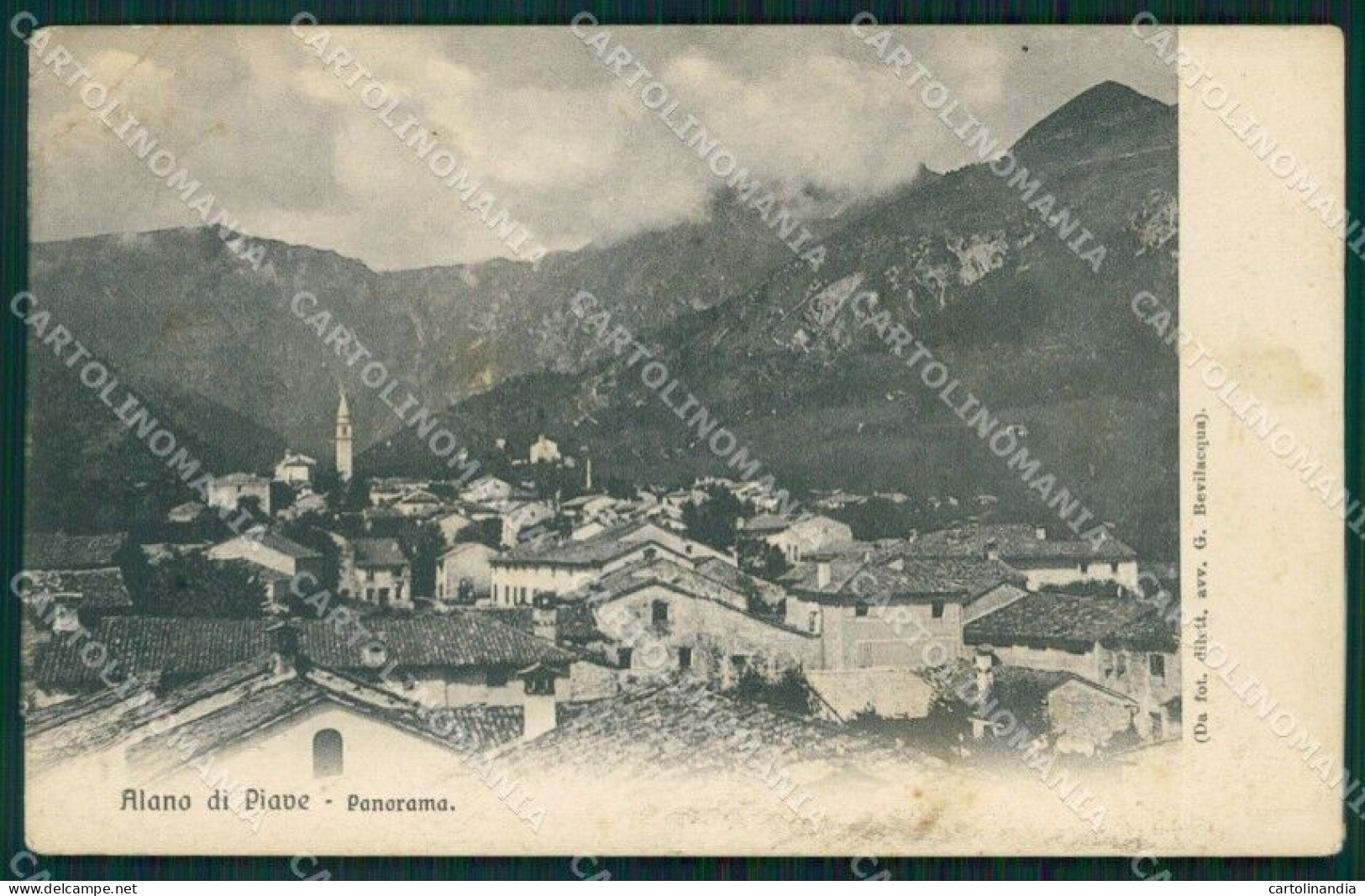 Belluno Alano Di Piave PIEGA Cartolina VK0050 - Belluno