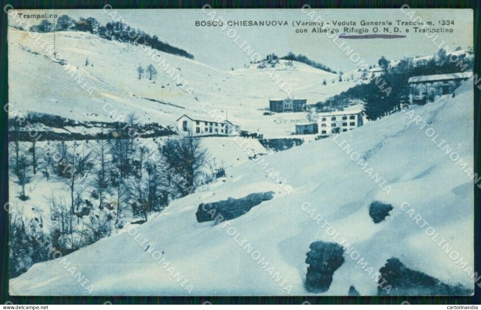 Verona Bosco Chiesanuova Rifugio OND Nevicata Cartolina VK0158 - Verona