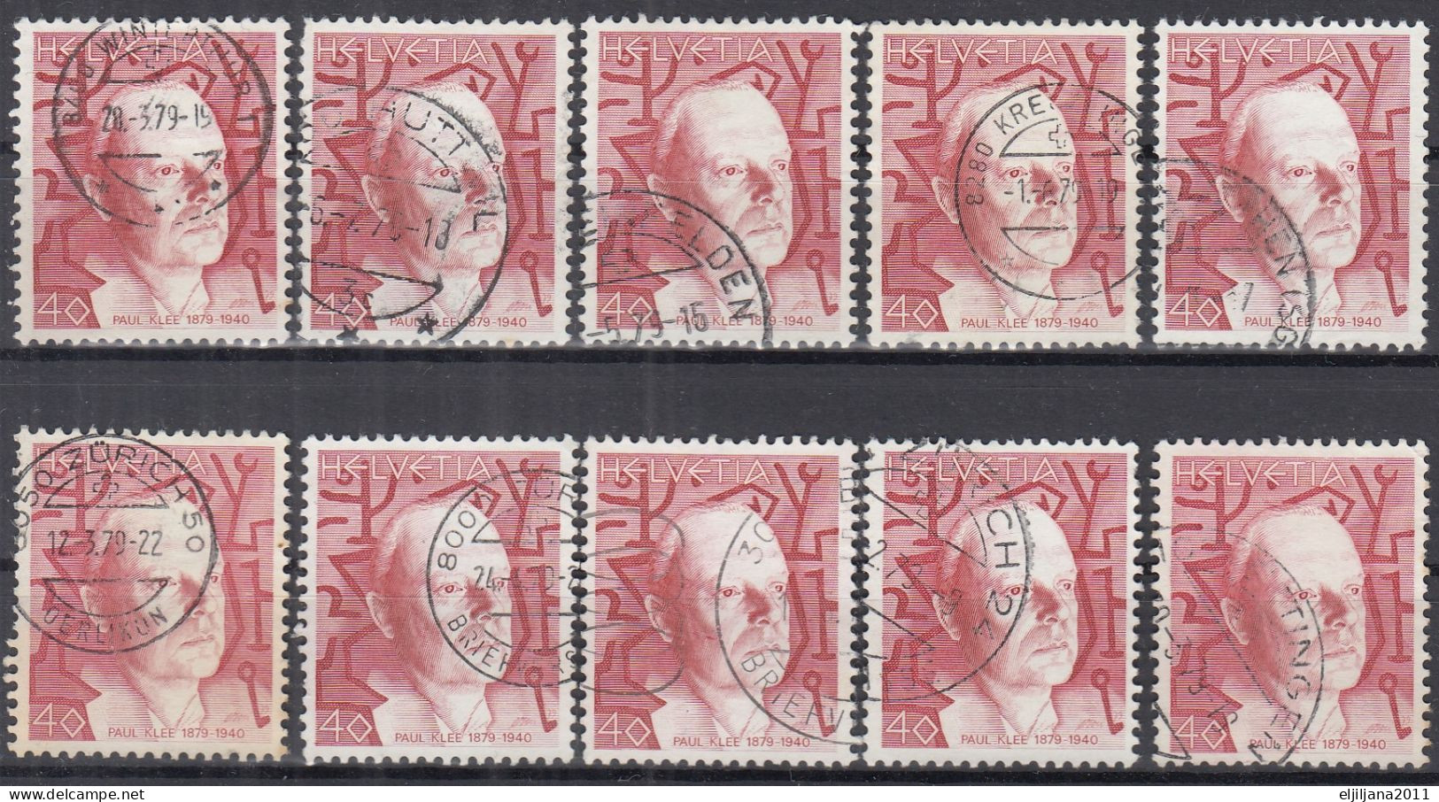 Switzerland / Helvetia / Schweiz / Suisse 1979 ⁕ Paul Klee Mi.1147 ⁕ 10v Used - Gebraucht