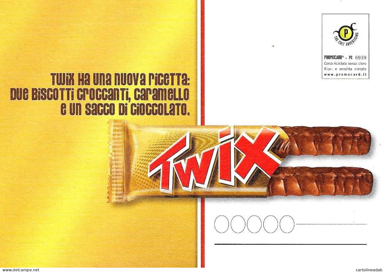 [MD9414] CPM - TWIX NUOVO DUE VOLTE BUONO - PROMOCARD 6939 - PERFETTA - Non Viaggiata - Advertising