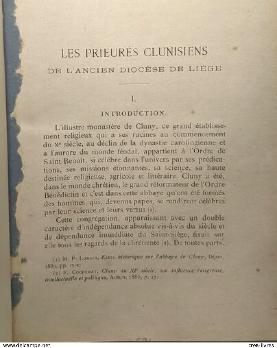 Les Prieurés Clunisiens De L'ancien Diocèse De Liège - Altri & Non Classificati