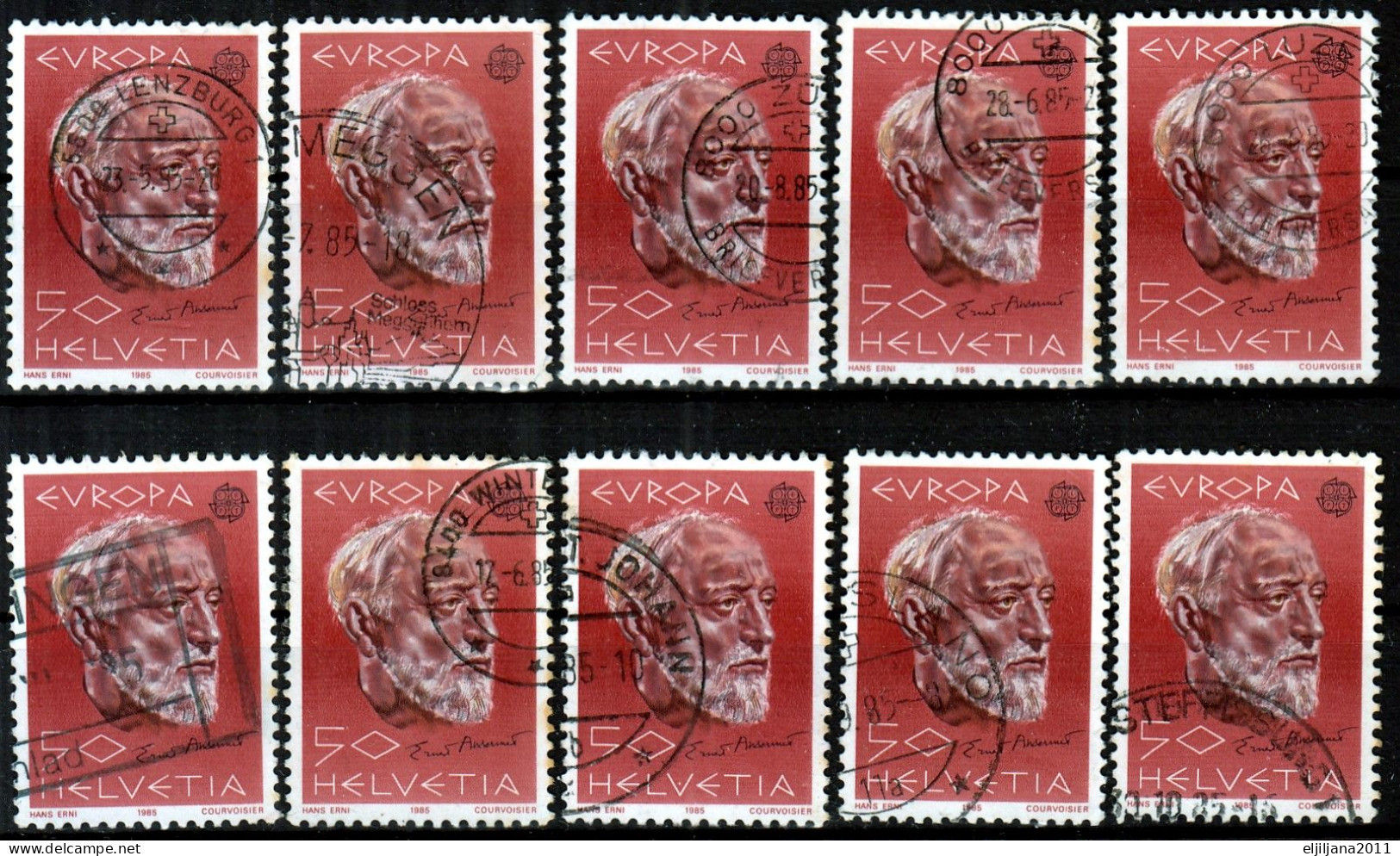 Switzerland / Helvetia / Schweiz / Suisse 1985 ⁕ Ernest Ansermet "Europa" Mi.1294 ⁕ 10v Used - Usados