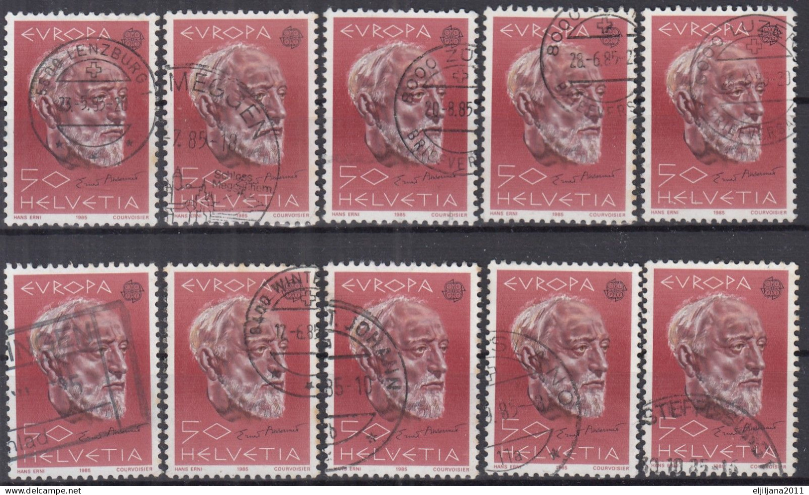 Switzerland / Helvetia / Schweiz / Suisse 1985 ⁕ Ernest Ansermet "Europa" Mi.1294 ⁕ 10v Used - Usados