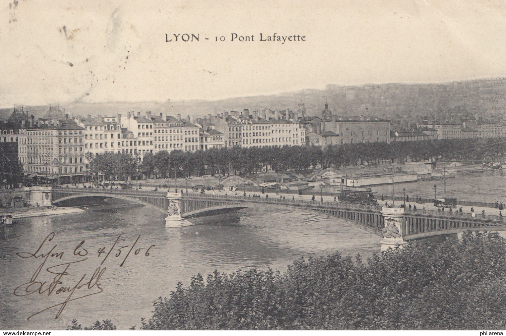 Frankreich: 1906: Ansichtskarte Lyon  PERFIN - Autres & Non Classés