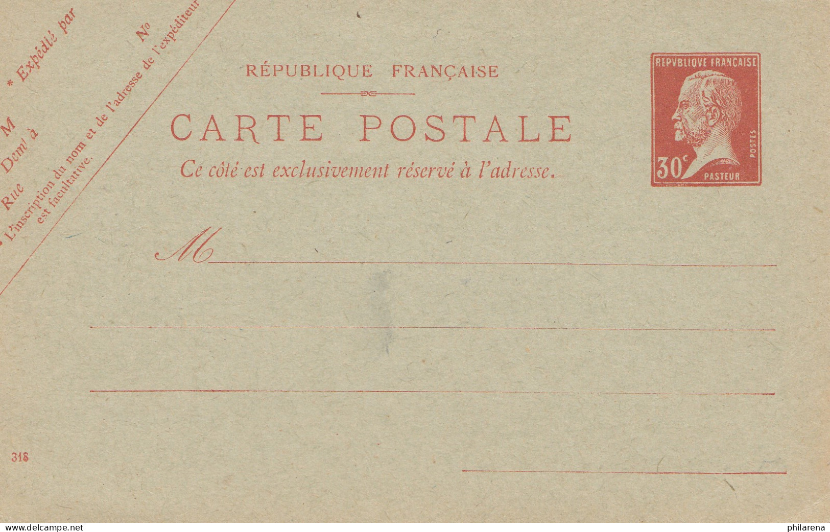 Frankreich: Ganzsache - Carte Postale - Autres & Non Classés