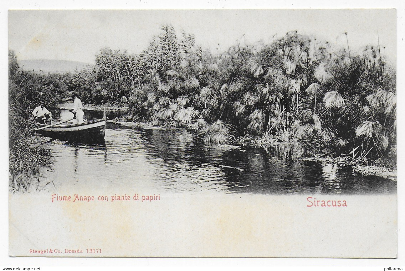 Picture Post Card Siracusa Fiume Anapo Con Piante Di Papiri - Zonder Classificatie