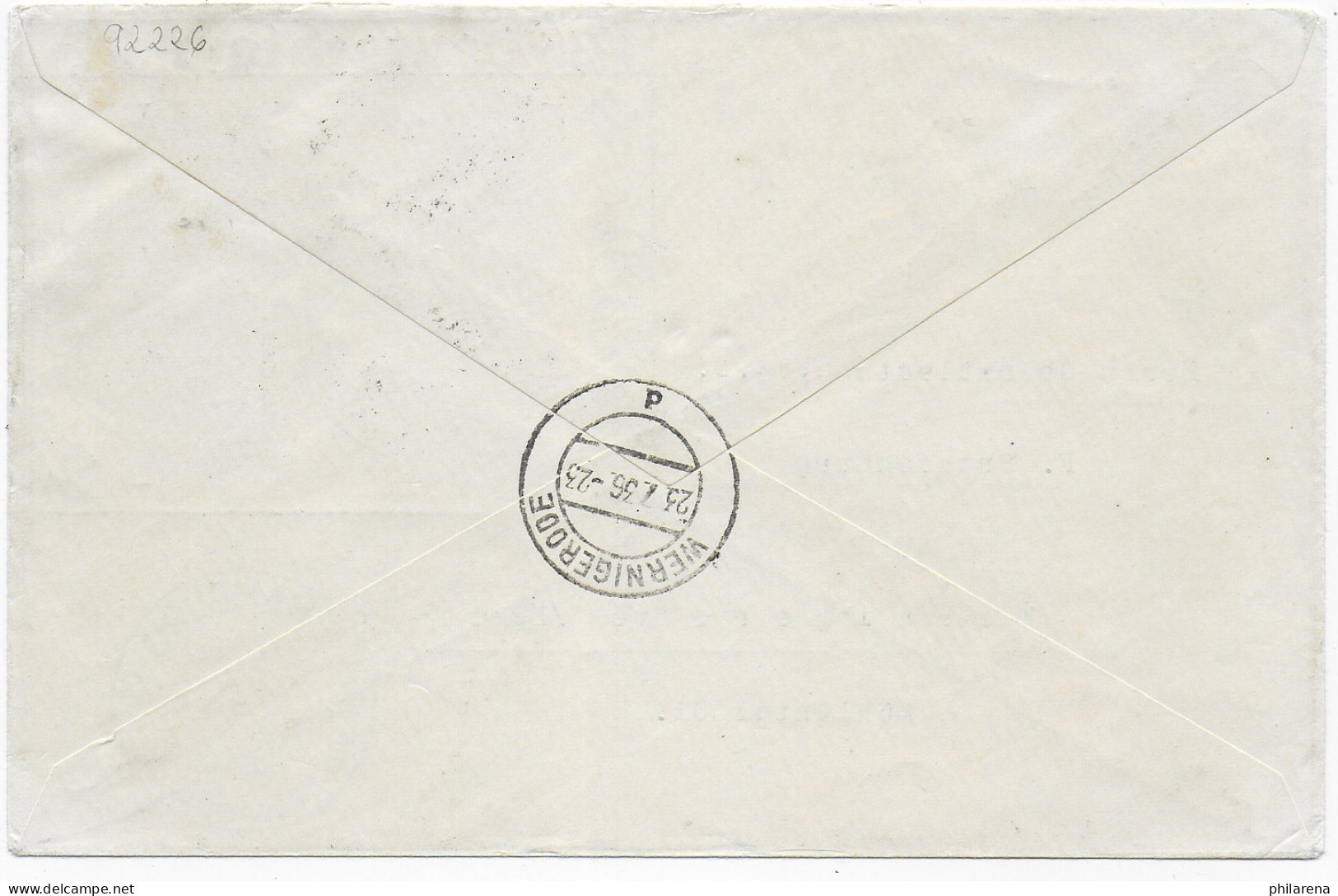 Privater Umschlag Als Einschreiben Hamburg 1936, Weltkongress Freizeit, Erholung - Briefe U. Dokumente