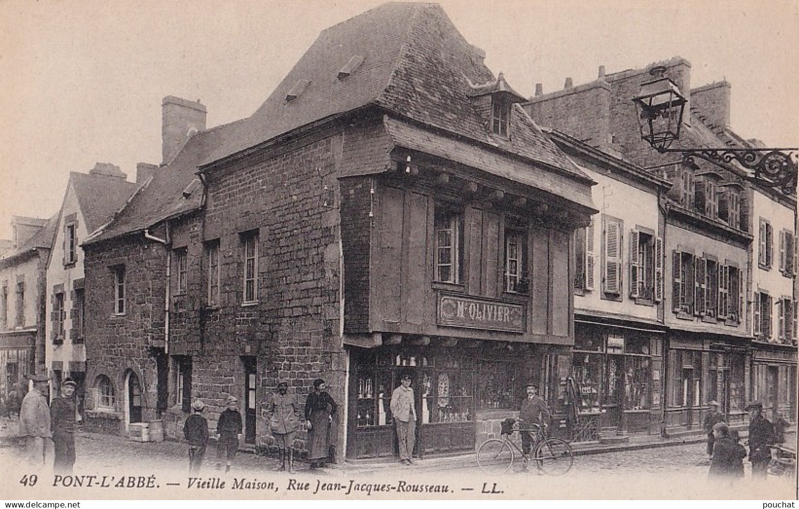 C5-29) PONT L ' ABBE - VIEILLE MAISON - RUE JEAN JACQUES ROUSSEAU -  ( 2 SCANS ) - Pont L'Abbe