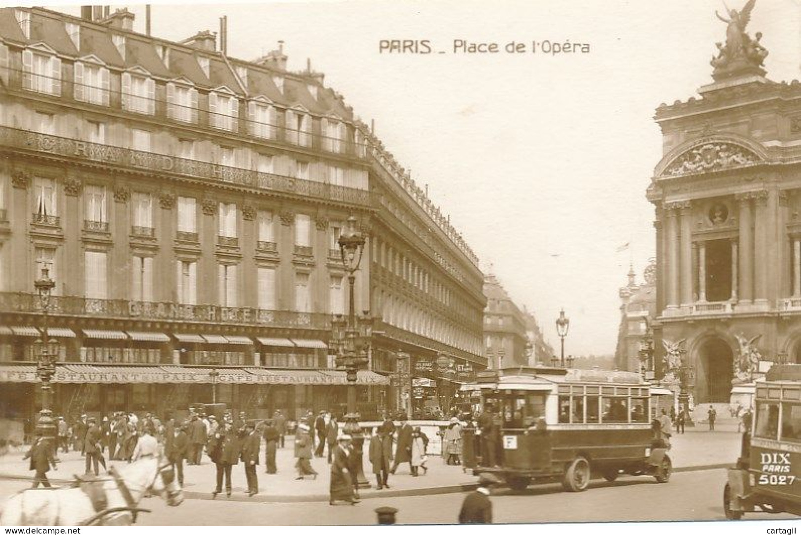 CPA --75- Paris -Place De L'Opéra  Avec Belle Animation-Livraison Offerte - Places, Squares