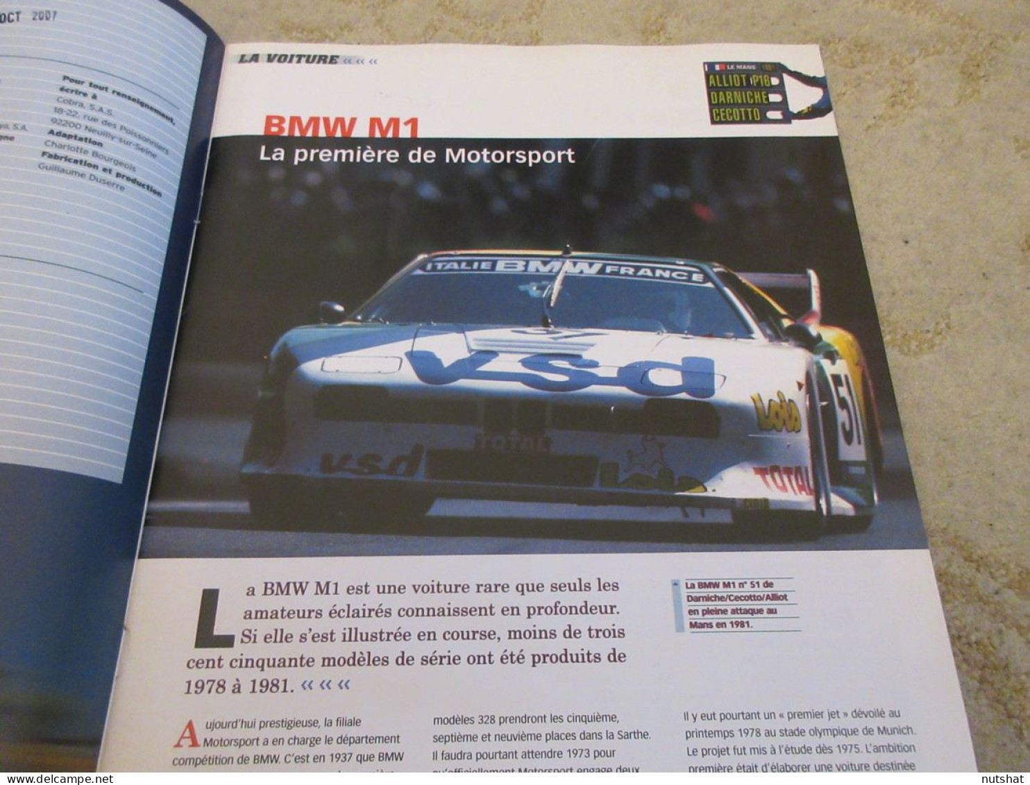 MONSTRES SACRES 24h Du MANS 28 1981 BMW M1 HISTOIRE 1960 FERRARI Paul FRERE - Andere