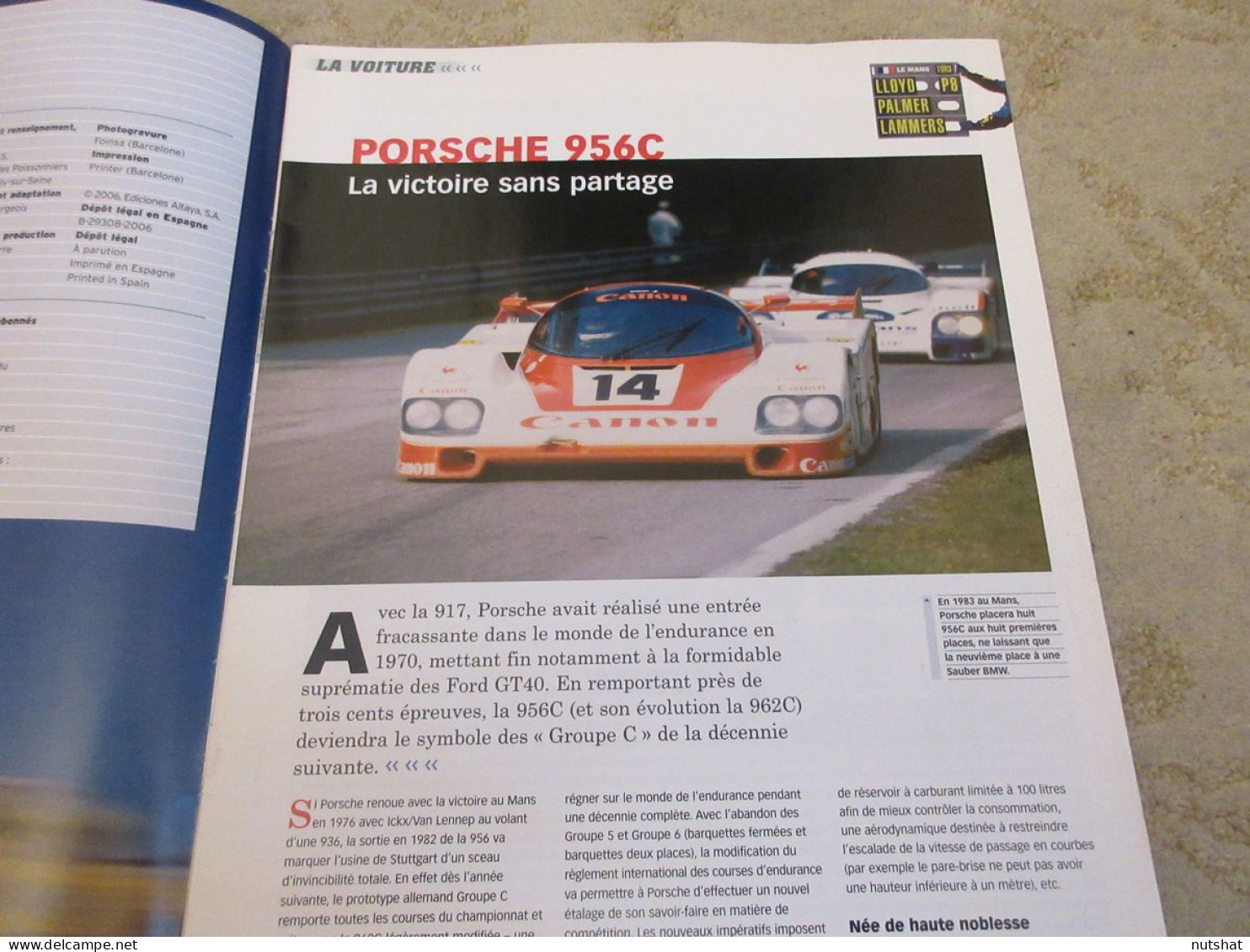 MONSTRES SACRES 24h Du MANS 04 1983 PORSCHE 956C HISTOIRE 1926 DIETRICH BOLLEE - Other