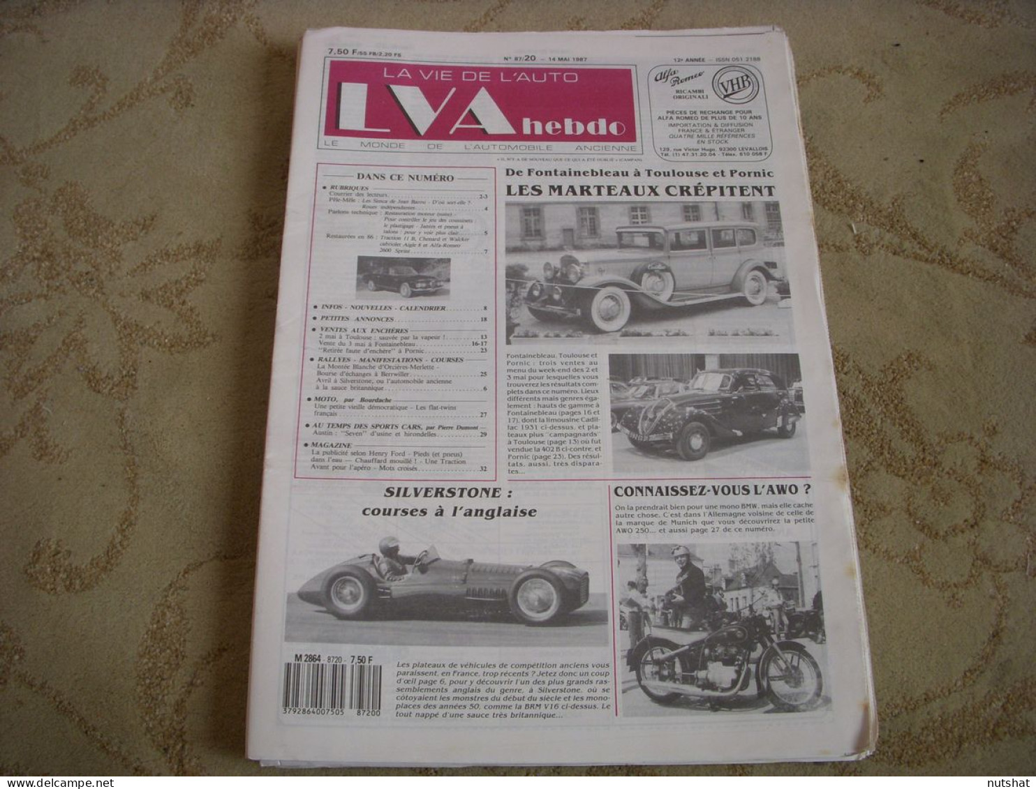 LVA VIE De L'AUTO 87/20 05.1987 MOTO AWO 250 AUSTIN SEVEN PUBLICITE HENRY FORD - Auto/Moto