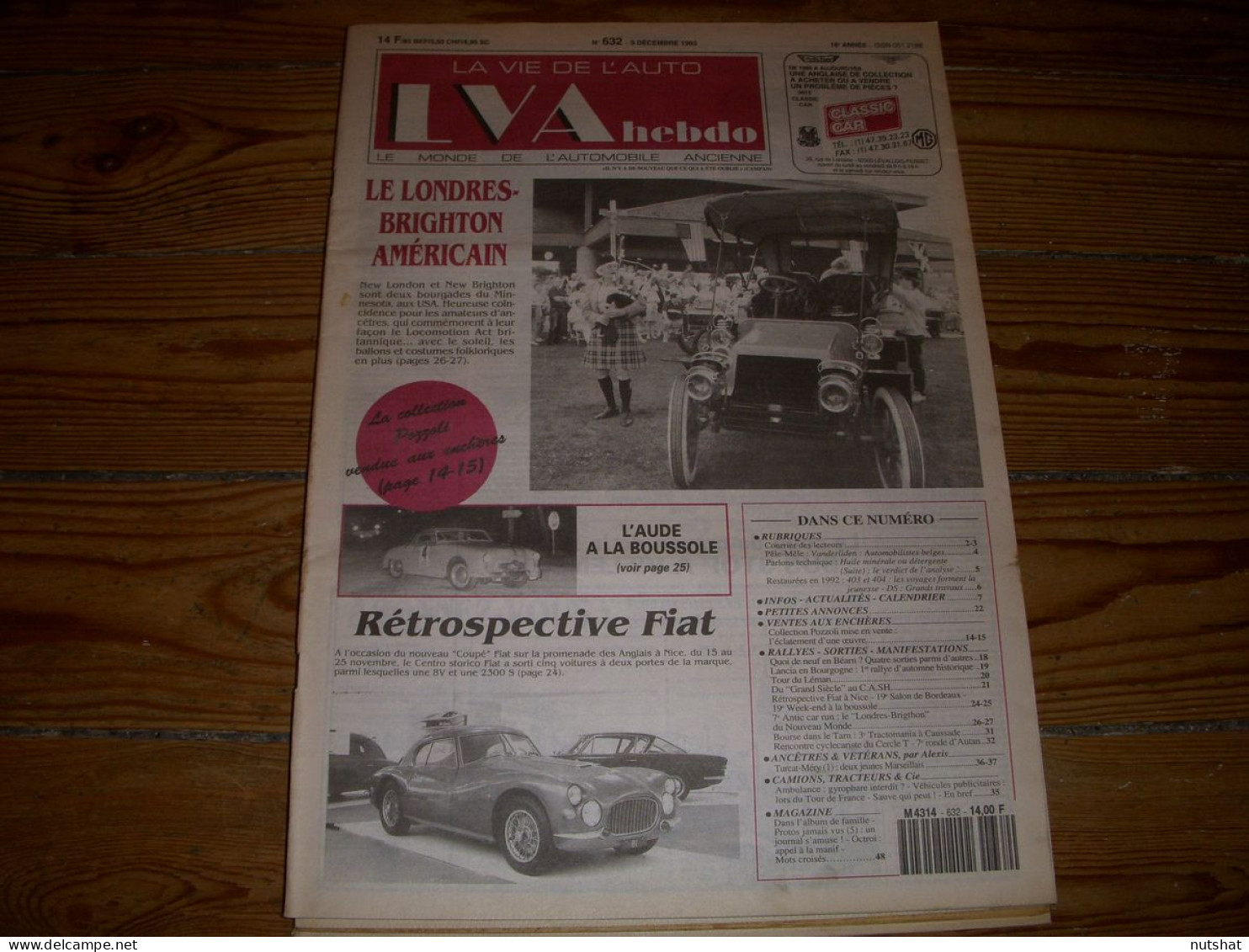 LVA VIE De L'AUTO 632 12.1993 AUTOS TURCAT MERY VEHICULES PUB TOUR De FRANCE - Auto/Moto