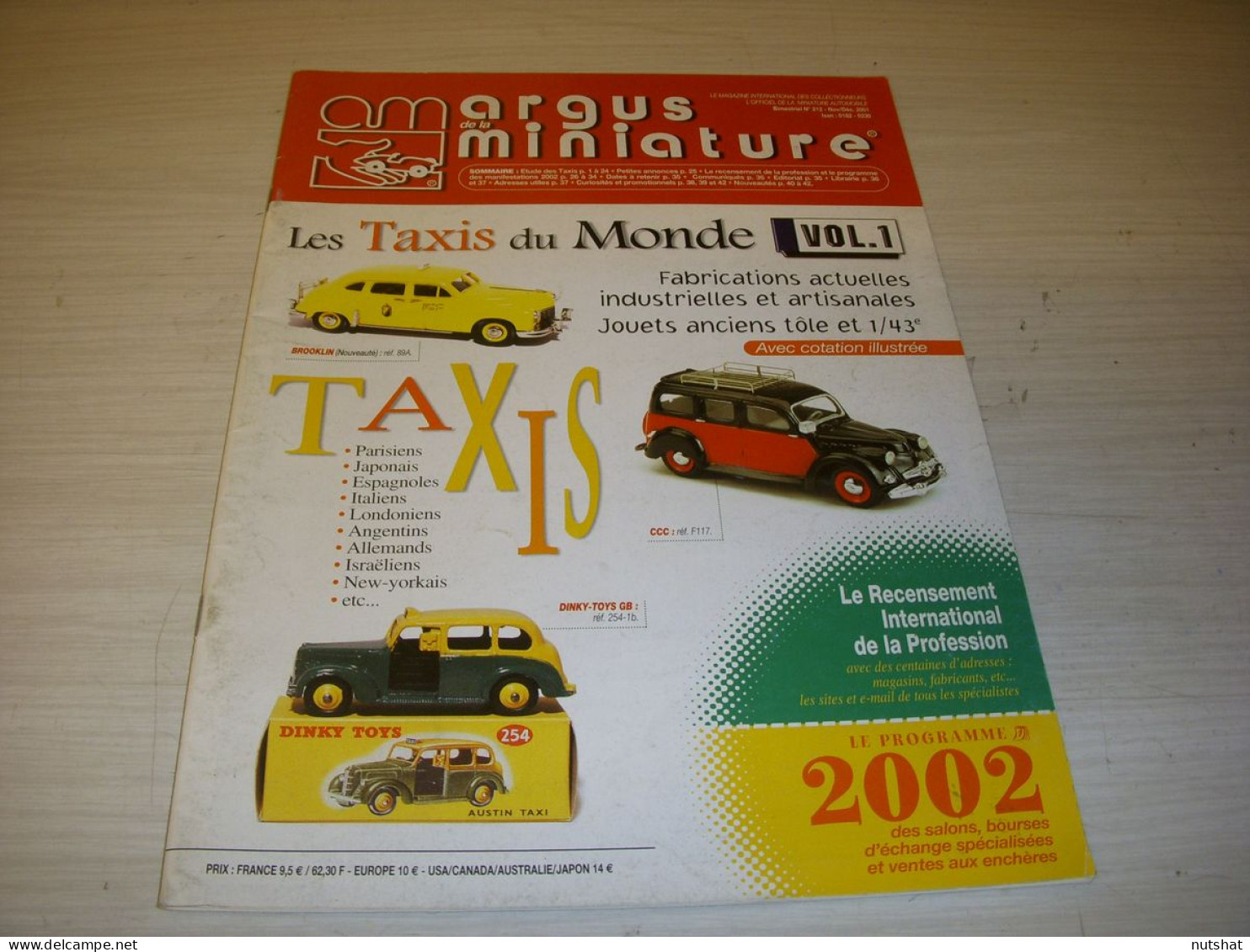 AUTO ARGUS De La MINIATURE 212 11.2001 Les TAXISNDE - Auto/Moto