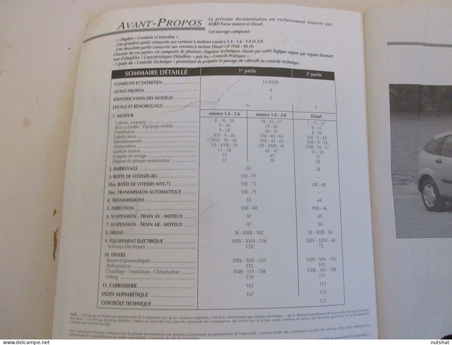 REVUE TECHNIQUE AUTO 738 2011 FORD FOCUS ESSENCE Et DIESEL 320 Pages         - Auto/Moto