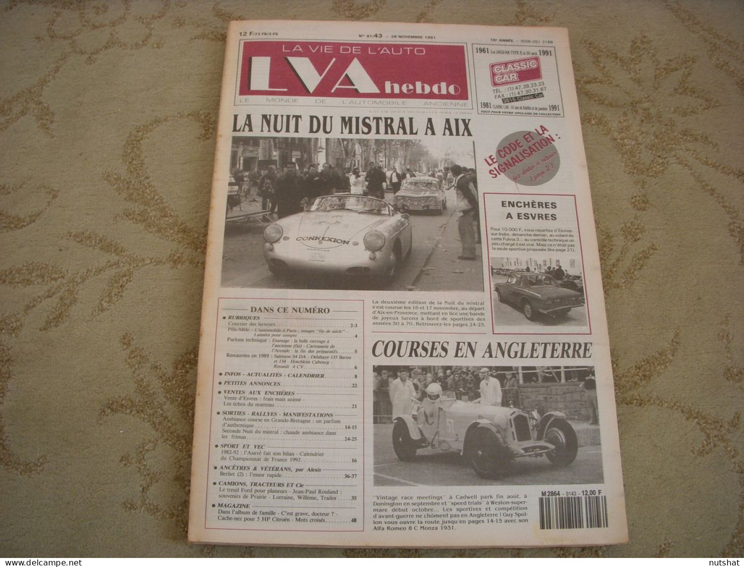 LVA VIE De L'AUTO 91/43 11.1991 SIGLE HISTOIRE BERLIET BILAN ASAVE TREUIL FORD - Auto/Motor