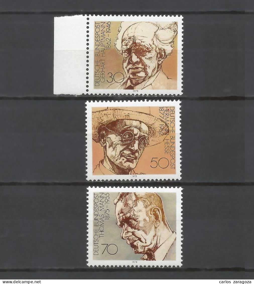 ALEMANIA 1978. Premios Nobel. Mi 959-61,YT 806-8,SG #1850-2,Sc 1267a/c. GERMANY Nobel Prizes. MNH Stamps - Ungebraucht