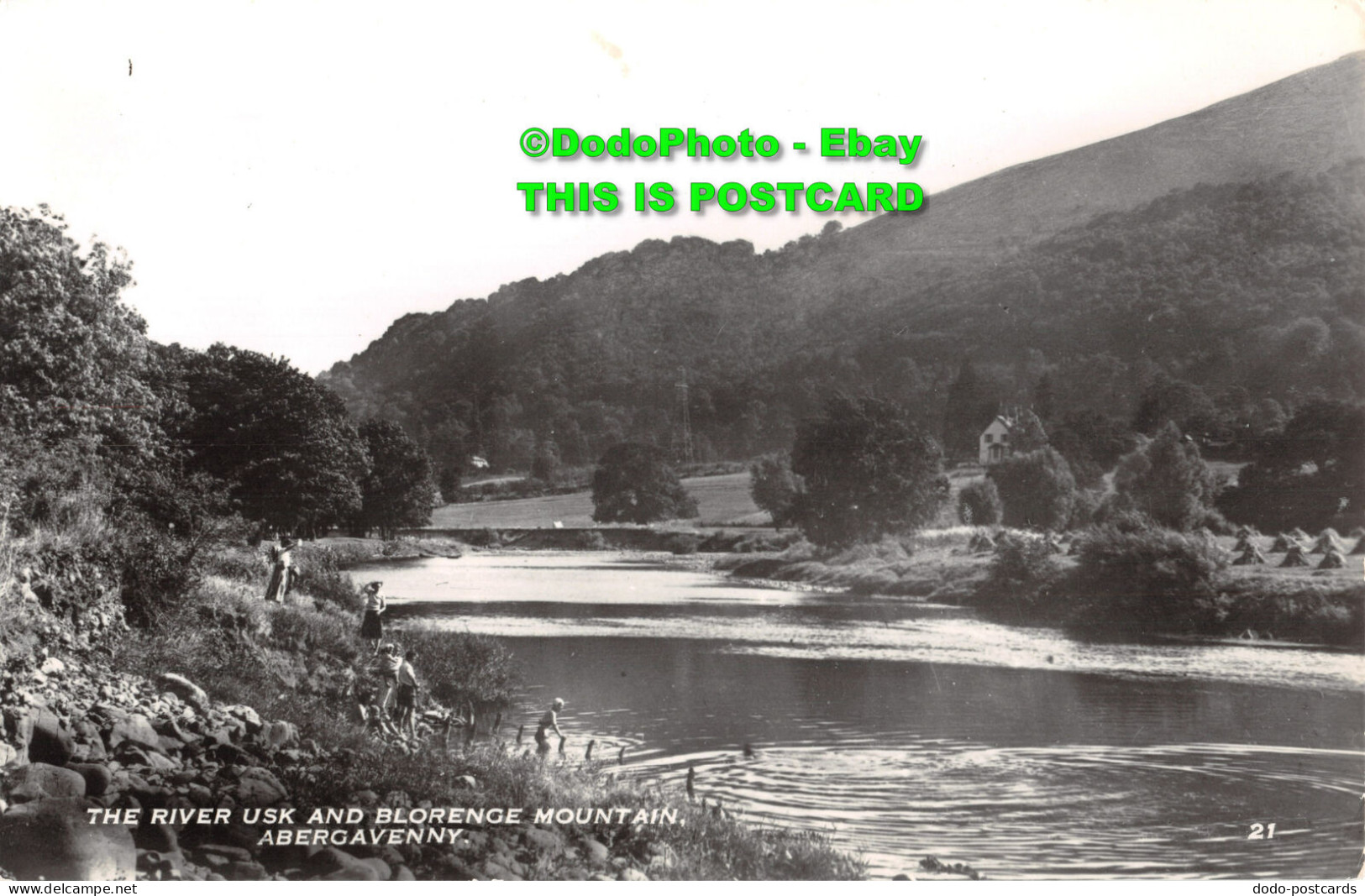 R411415 The River Usk And Blorenge Mountain. Abergavenny. 21. RP - World