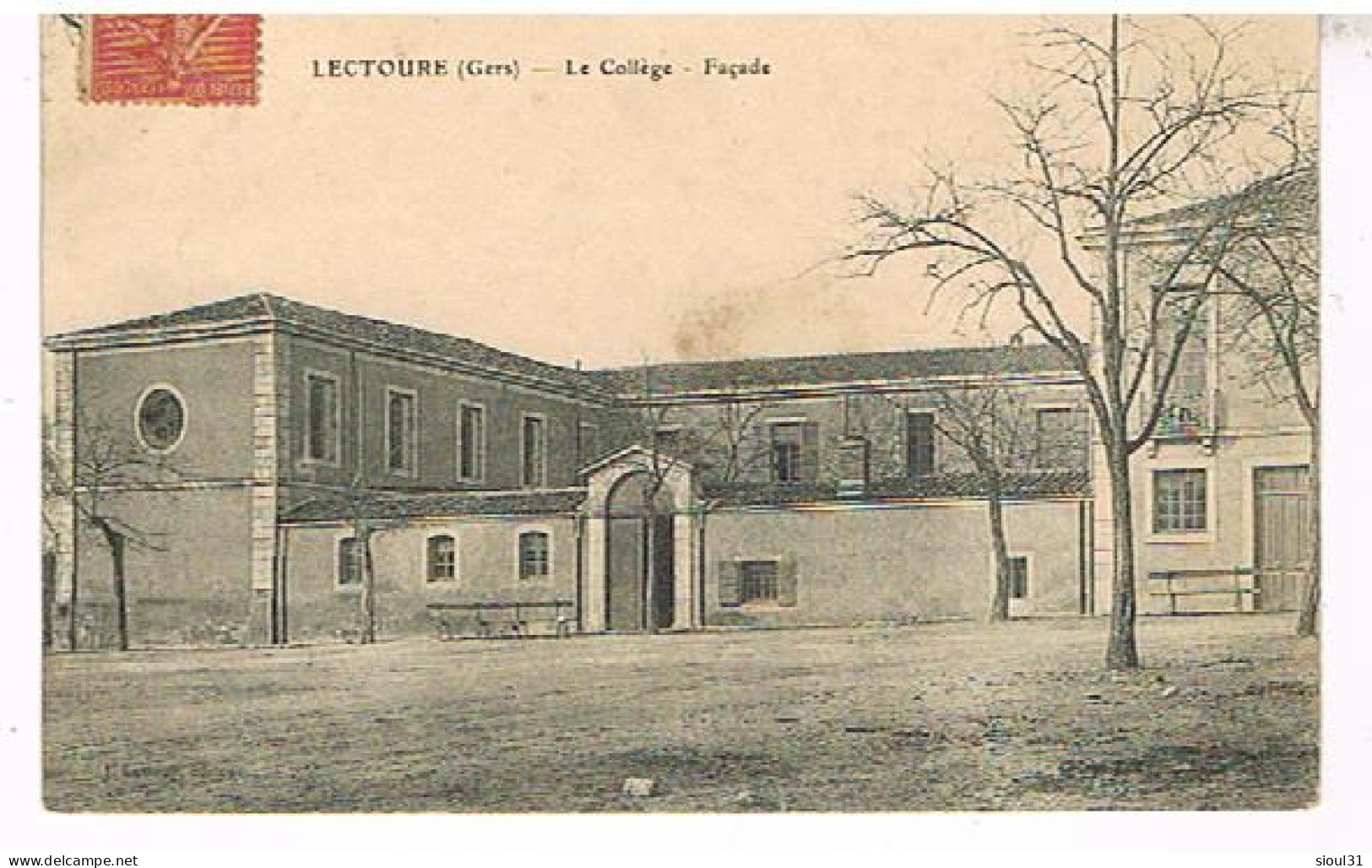 32  LECTOURE LE COLLEGE FACADE  1907 - Lectoure