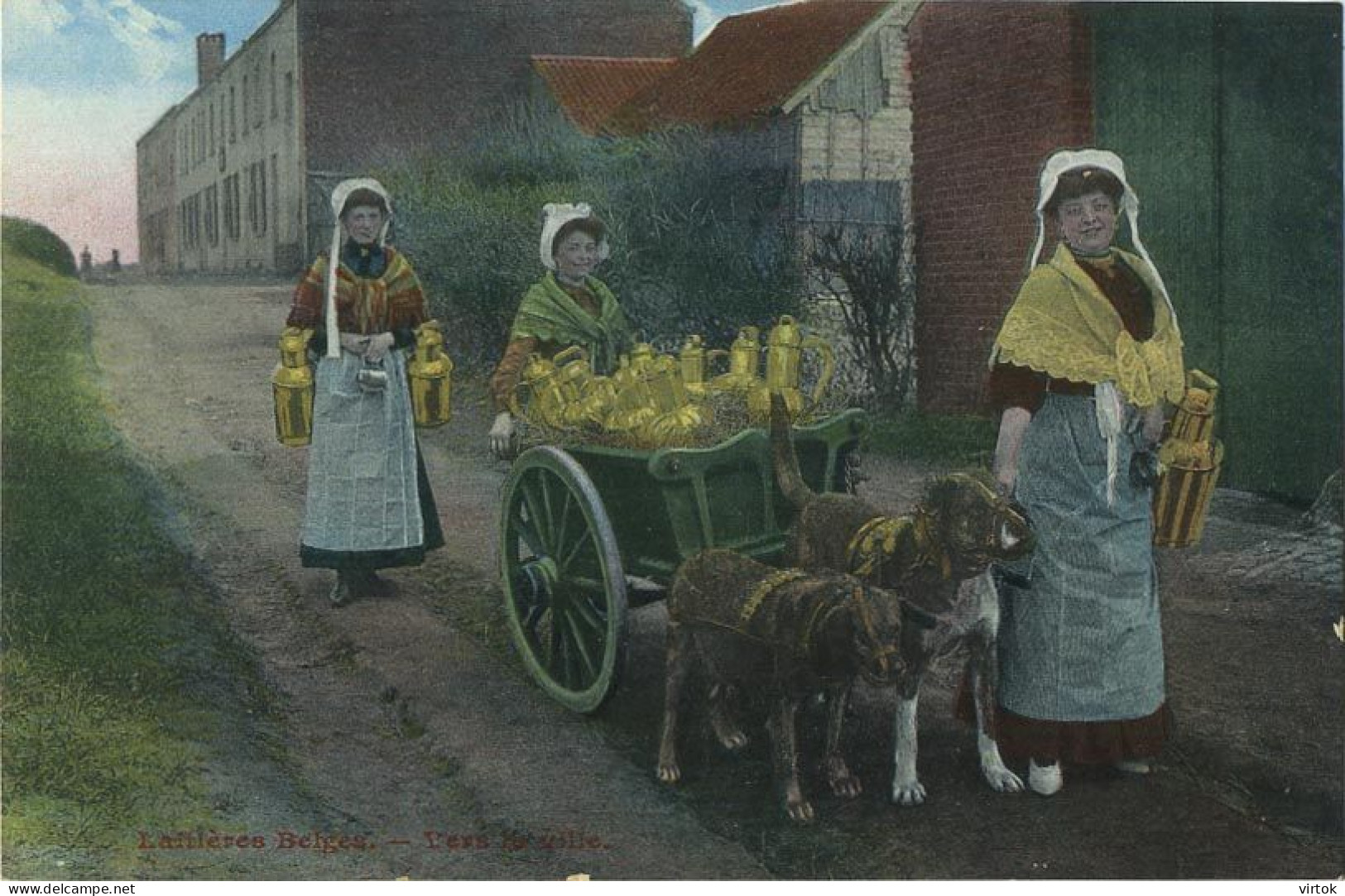 La Laitières            (  BELGE - HOND - CHIEN - Attelage .............................. Melk - Lait - Milk .....  ) - Equipaggiamenti