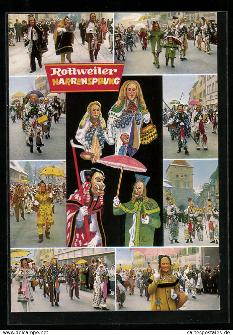 AK Rottweil A.N., Rottweiler Narrensprung, Umzug  - Carnival