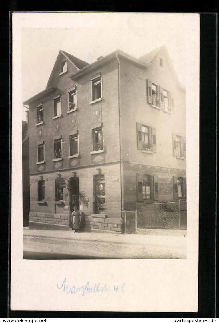 Foto-AK Göppingen, Geschäft In Der Marstallstrasse 48 Ca. 1920  - Göppingen