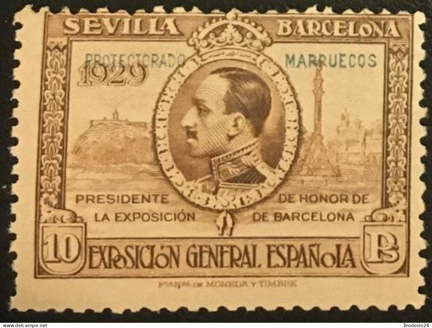 Spain Marruecos  Morocco 1929 Mi: 117, Sn: 120, Yt:159  Expo Sevilla Barcelona  ** - Marocco Spagnolo