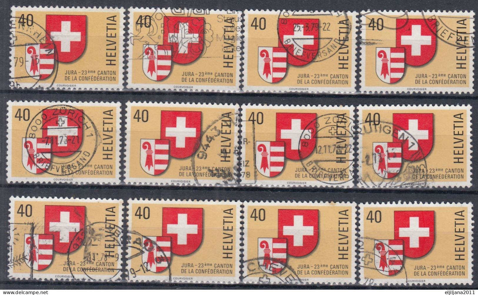 Switzerland / Helvetia / Schweiz / Suisse 1978 ⁕ Canton JURA  Mi.1141 ⁕ 12v Used - Gebraucht