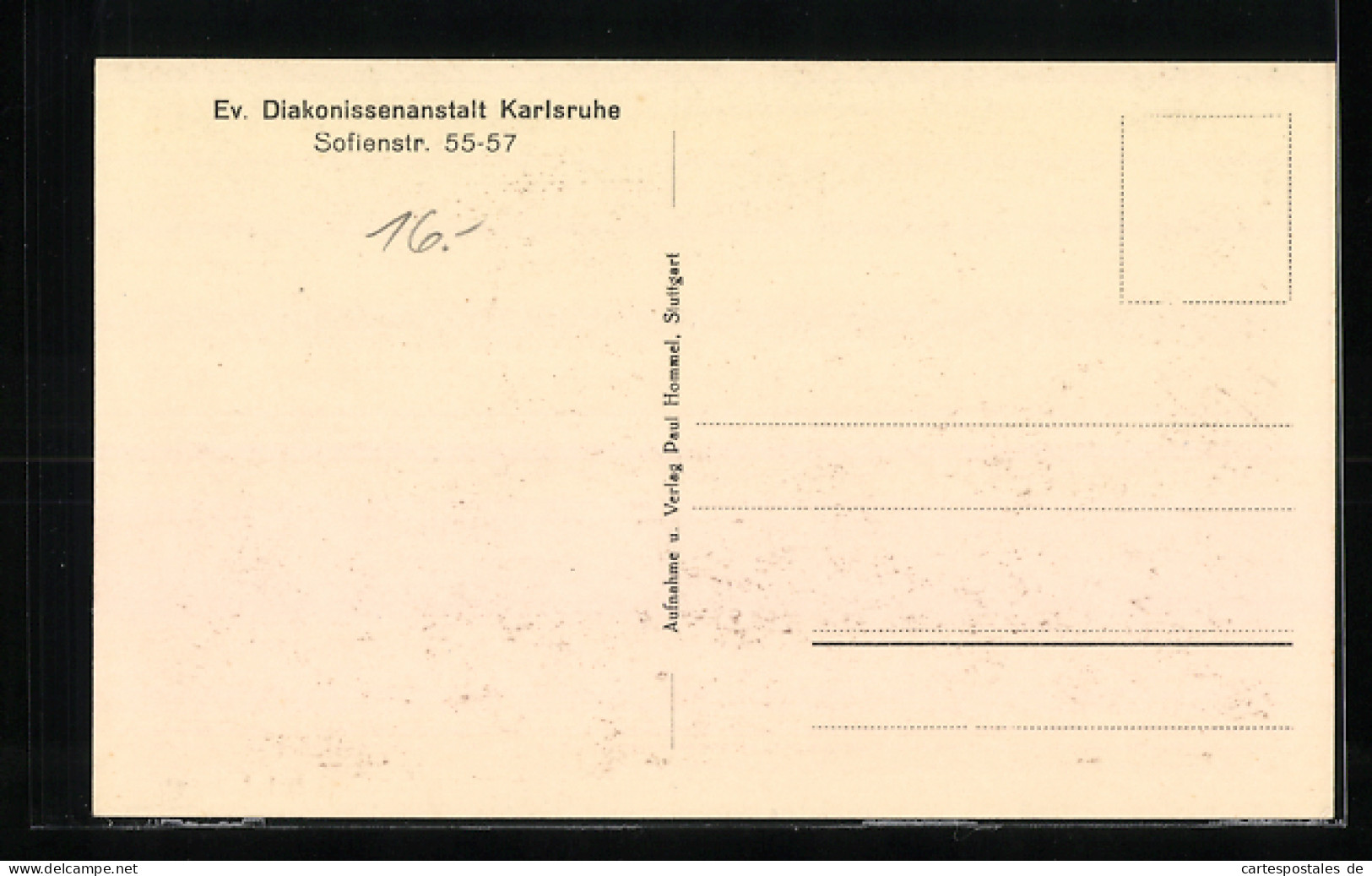 AK Karlsruhe, Ev. Diakonissenanstalt, Garten, Sofienstr. 55-57  - Karlsruhe