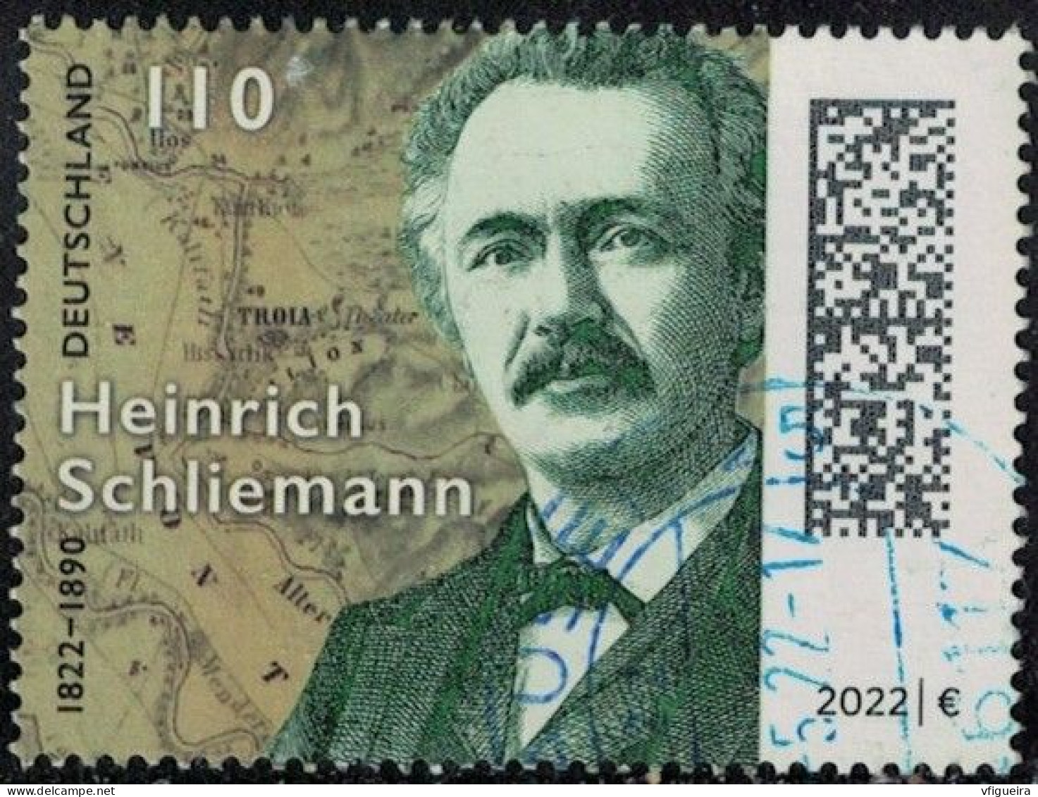 Allemagne 2022 Oblitéré Used Heinrich Schliemann Archéologue Y&T DE 3442 SU - Gebruikt