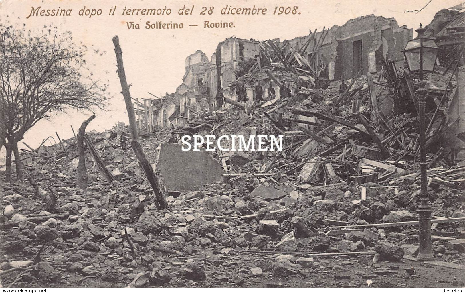 Messina Dopo Il Terremoto Del 28 Dicembre 1908 - Vua Solferina Rovine - Messina