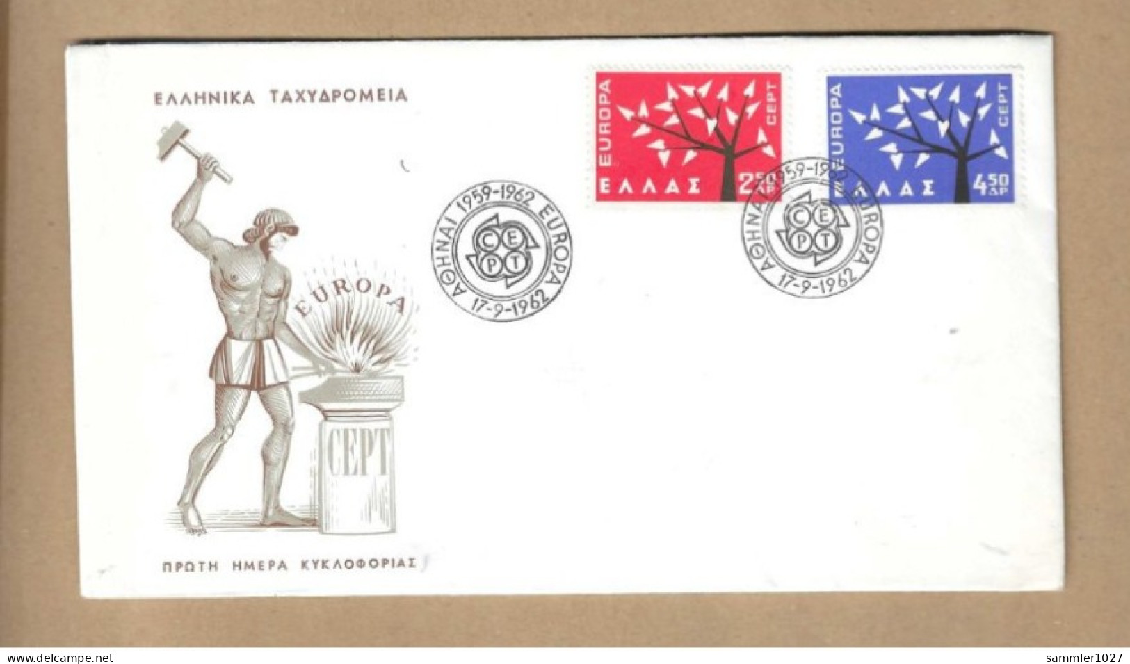 Los Vom 19.04 -  Briefumschlag Mit CEPT Marken 1962 - Storia Postale