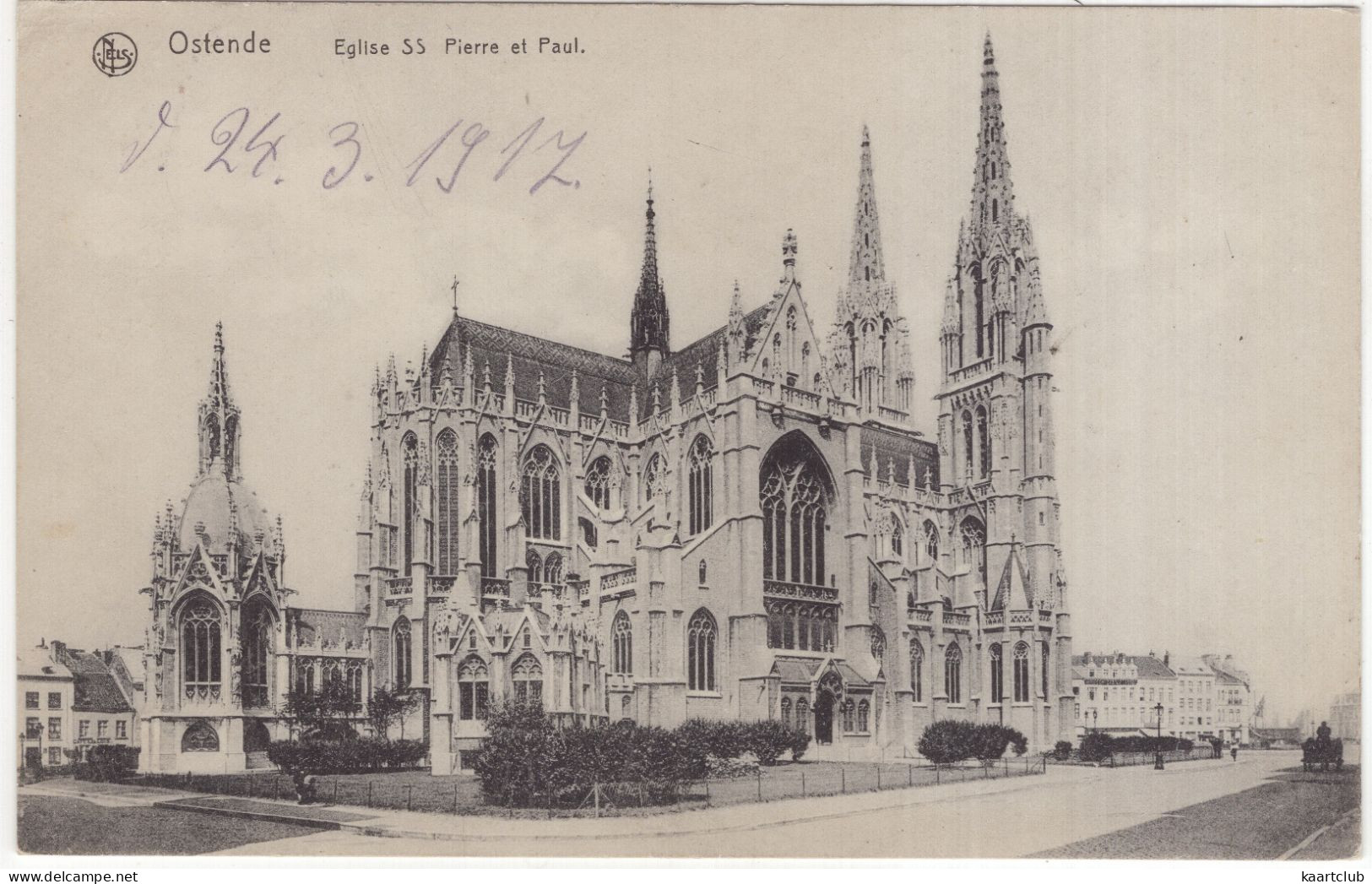 Ostende.  Eglise SS Pierre Et Paul -  (Belgique/België) - 1917 - Oostende